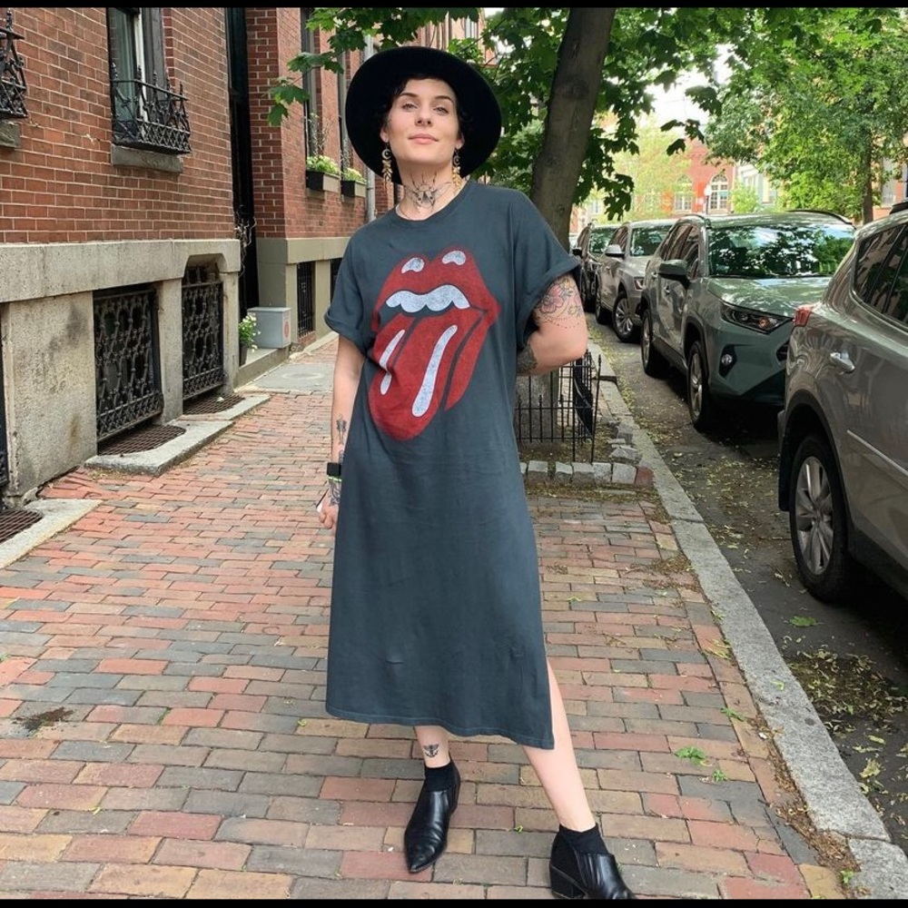 Free people Rolling Stones T Shirt Dress